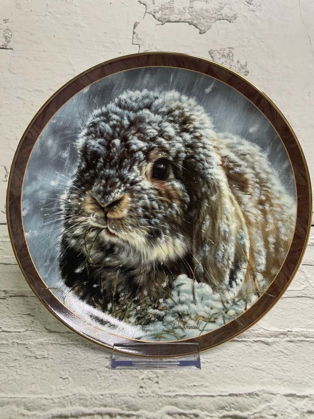 Bradford Exchange Snow Bunny Tales Collector Plate by Vivi Crandall